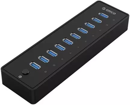 Разветвитель Orico P10-U2-V1 10*USB-A 2.0, черный