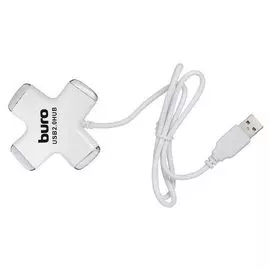 Разветвитель USB 2.0 Buro BU-HUB4-0.5-U2.0-СROSS