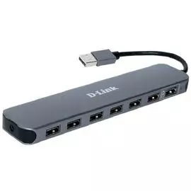 Разветвитель USB 2.0 D-link DUB-H7 7 x USB, черный