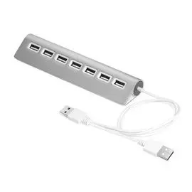 Разветвитель USB 2.0 GCR GCR-UH227S Хаб на 7 портов 0,6m , silver, 04062