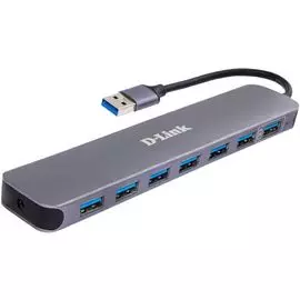 Разветвитель USB 3.0 D-link DUB-1370/B2A 7-портов ,7 downstream USB type A (female) ports, 1 upstream USB type A (male)