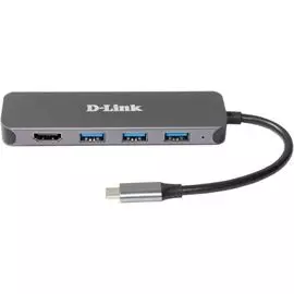 Разветвитель USB 3.0 D-link DUB-2333/A1A 3*USB3.0, USB-C/PD3.0, HDMI