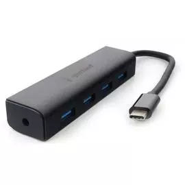 Разветвитель USB 3.0 Gembird UHB-C364 4 порта, Type-C, с доп питанием