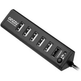 Разветвитель USB 3.0 Ginzzu GR-315UB 7 портов (1xUSB3.0+6xUSB2.0) без адаптера
