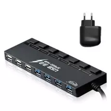 Разветвитель USB 3.0 Ginzzu GR-388UAB