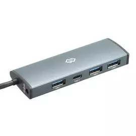 Разветвитель USB 3.1 Digma HUB-3U3.0С-UC-G 3*USB 3.0, USB Type-C, серый