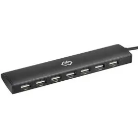 Разветвитель USB 3.1 Digma HUB-7U2.0-UC-B 7*USB 2.0, черный