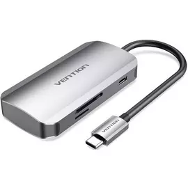 Разветвитель USB 3.1 Vention TNHHB USB-C > 3*USB 3.0/SD/TF/PD