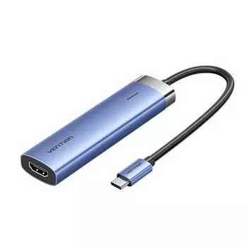 Разветвитель Vention TGESB мультифункциональный, USB Type C 5 в 1