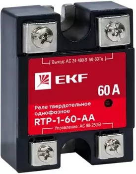 Реле EKF rtp-1-60-aa твердотельное однофазное RTP-60-AA