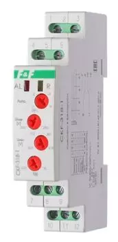 Реле F&F EA04.002.007 контроля наличия и чередования фаз CKF-318-1 (контроль чередования; слипания фаз; регулировка верх. и нижн. порога напряжения; р