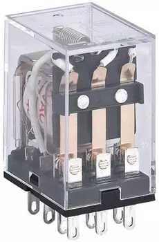 Реле промежуточное CHINT 285355 JZX-22F(D) 3 конт. с инд. LED 5А 12В AC