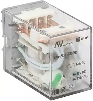 Реле промежуточное EKF rpa-22-4-220DC RPA 22/4 5A 220В DC