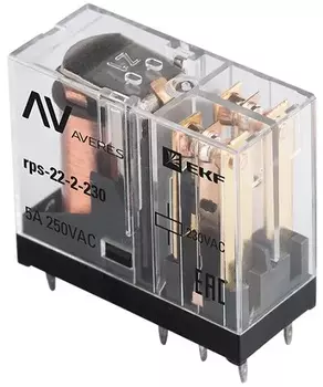 Реле промежуточное EKF rps-22-2-230 РП slim 22/2 5A 230В AC