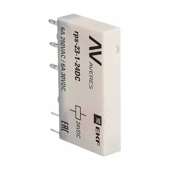 Реле промежуточное EKF rps-23-1-24DC РП slim 23/1 6A 24В DC
