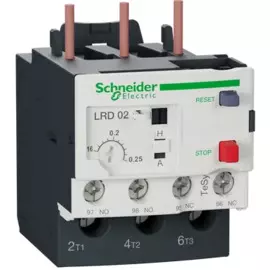 Реле Schneider Electric LRD02 тепловое перегрузки 0,16-0,25A Class 10