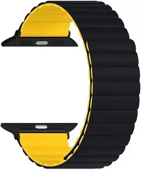 Ремешок на руку Lyambda ACRUX DSJ-30-44-BY cиликоновый для Apple Watch 42/44/45 mm black/yellow