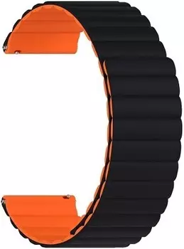 Ремешок на руку Lyambda ACRUX DSJ-32-20-BO силиконовый для часов 20 mm black/orange