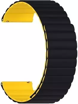 Ремешок на руку Lyambda ACRUX DSJ-32-22-BY силиконовый для часов 22 mm black/yellow