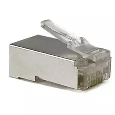 Разъем Hyperline PLUG-8P8C-U-C6-SH-100 RJ-45(8P8C), кат.6 (50 µ"), экранированный, универсальный (100 шт)