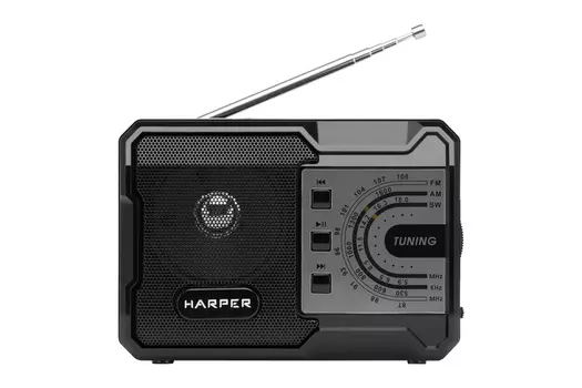 Радиоприемник портативный HARPER HRS-440, черный