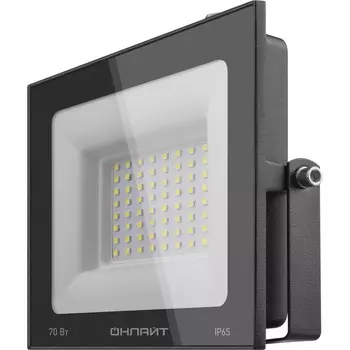 Прожектор светодиодный ОНЛАЙТ OFL-70-6K-BL-IP65-LED, 70Вт, 5600лм, 6000К, IP65, черный (21752)