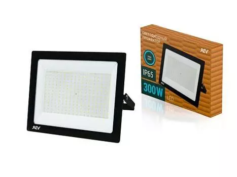 Прожектор светодиодный REV Ultra Slim Profi, 300Вт, 25500лм, 6500K, IP65, черный (32309 9)