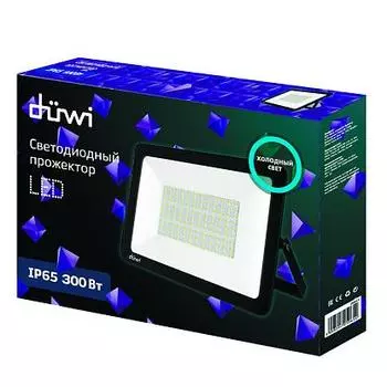 Прожектор светодиодный Duwi, 300Вт, 25500лм, 6500K, IP65, черный (25068 5)