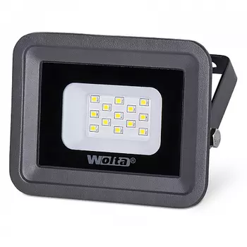 Прожектор светодиодный WOLTA WFL-10W/06, 10Вт, 900лм, 5700, IP65, серый