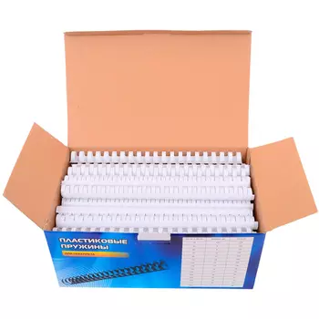 Пружины для переплета 19мм, 131-170 листов, пластик, 100шт., белые, Office Kit (BP2061)