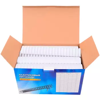 Пружины для переплета 51мм, 411-480 листов, пластик, 50шт., белые, Office Kit (BP2131)