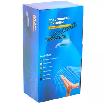 Пружины для переплета 8мм, 31-50 листов, пластик, 100шт., прозрачные, Office Kit (BP2152)