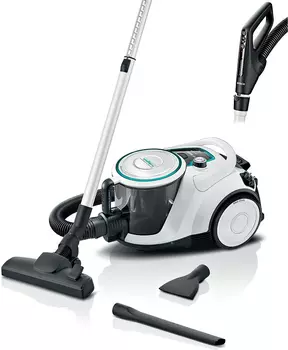 Пылесос Bosch Serie 6 BGS41HYG1 550 Вт, 2.4 л, 7 м, белый/черный (BGS41HYG1)