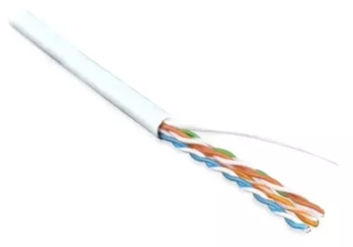 Кабель витая пара U/UTP 5e кат. 4 пары Rexant 02-0004 ZH нг(А)-HF, 4х2х0,52мм, 24AWG, INDOOR, SOLID, серый, 305м