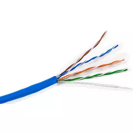 Кабель витая пара U/UTP 5e кат. 4 пары Hyperline UUTP4-C5E-S24-IN-PVC-BL-305