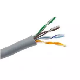 Кабель витая пара U/UTP 5e кат. 4 пары Rexant 01-0043-50 24AWG(0.50 мм), медь, одножильный (solid), внутренний, PVC, серый, уп/50м