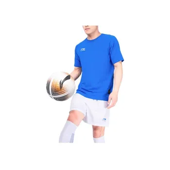 Li Ning дышащий короткий рукав тренировочный футбольный костюм мужской костюм AATS055-4 S