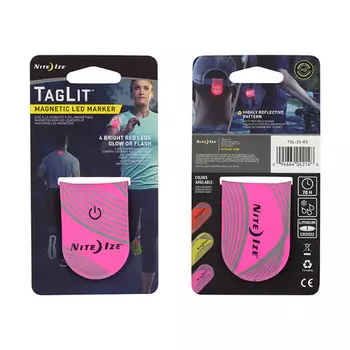 Светодиодный маркер Nite Ize TagLit Magnetic LED Marker розовый (+ Антисептик-спрей для рук в подарок!)