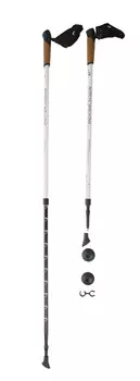 Телескопические палки для скандинавской ходьбы KAISER SPORT, NORDIC WALKING WHITE, SL-2B-2-135 WHITE, SL-2B-2-135-W