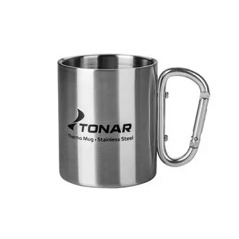 Термокружка 300ML ручка-карабин (T.TK-032-300) Тонар (+ Антисептик-спрей для рук в подарок!)