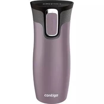 Термокружка Сontigo West Loop Dark Plum (0,47 литра), фиолетовая (+ Антисептик-спрей для рук в подарок!)