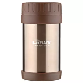 Термос для еды LaPlaya Food Container (0,5 литра), коричневый (+ Антисептик-спрей для рук в подарок!)