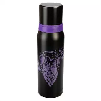 Термос (N.TM-046-LW) 1000ML Волк (2 крышки-кружки) Nisus (+ Антисептик-спрей для рук в подарок!)