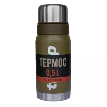 Термос Tramp Expedition line 0,5 л (оливковый) (+ Антисептик-спрей для рук в подарок!)