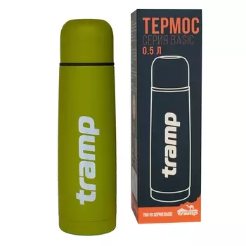 Tramp термос Basic 0,5 л (оливковый) (+ Антисептик-спрей для рук в подарок!)