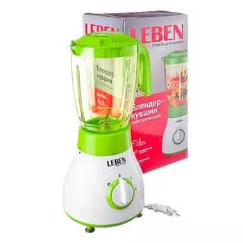 LEBEN Блендер-кувшин 1,5л 400Вт, 2 скорости, импульс режим 475-105