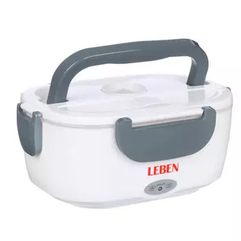 LEBEN Контейнер для еды с подогревом, 220В, пластик, металл, 22,5x16,7x9,5см 288-023
