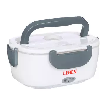 LEBEN Контейнер для еды с подогревом, 220В, пластик, металл, 22,5x16,7x9,5см 288-023