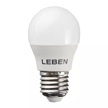 LEBEN Лампа светодиодная G45 7W, E27, 560lm 2700К
