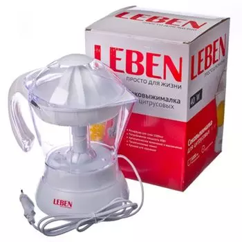 LEBEN Соковыжималка для цитрусовых 1л, 40Вт 475-091